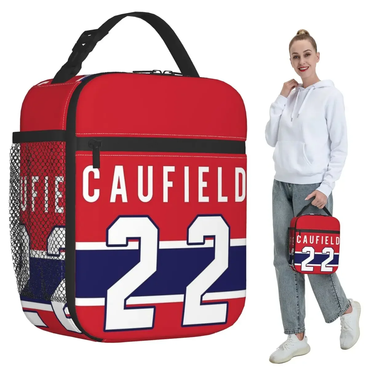 Caufield Jersey Insulated Lunch Bag for Women Office Cooler Thermal Food Box Tote Portable Lunch Boxes Container