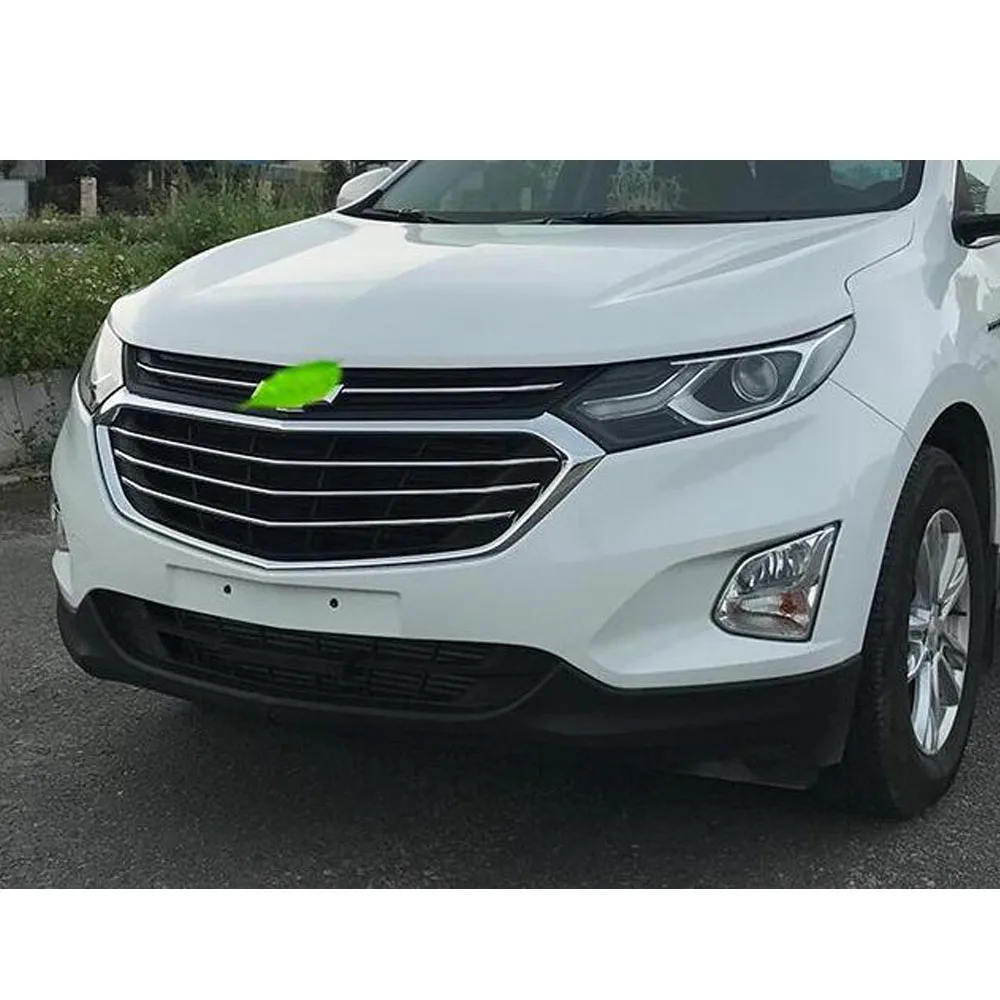 Styling Protection Trim Front Up Racing Grid Grill Grille Frame Stick For Chevrolet Equinox Third GE 2017 2018 2019 2020 2021