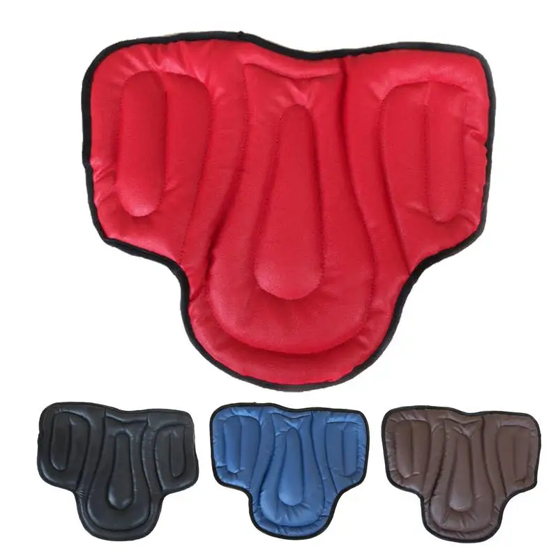 

Horse Saddle Pad Western Saddle Pad PU Leather Motorcycle Seat Pads Shock Absorbent Saddle Riding Equipment And Accessories Soft