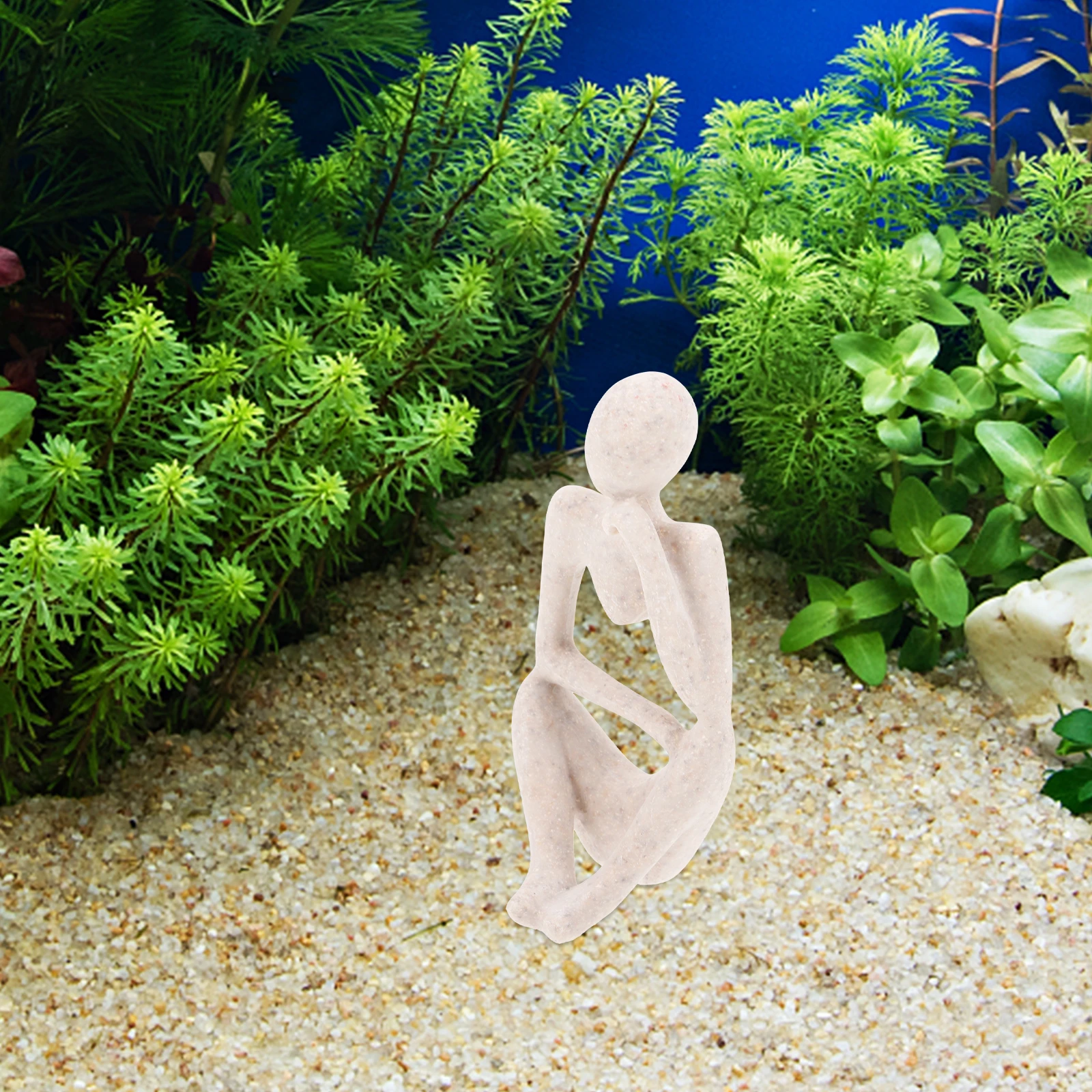 

Resin Abstract Thinker Statue Minimalist Style Home Decor Gift for Friends Family Office Tabletop Aquarium Decor