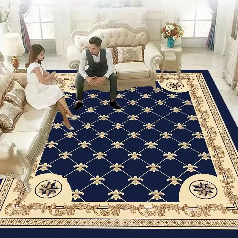 Vintage Bohemian style carpet, European style bedroom, living room, coffee table, floor mat, ethnic style home decoration carpet