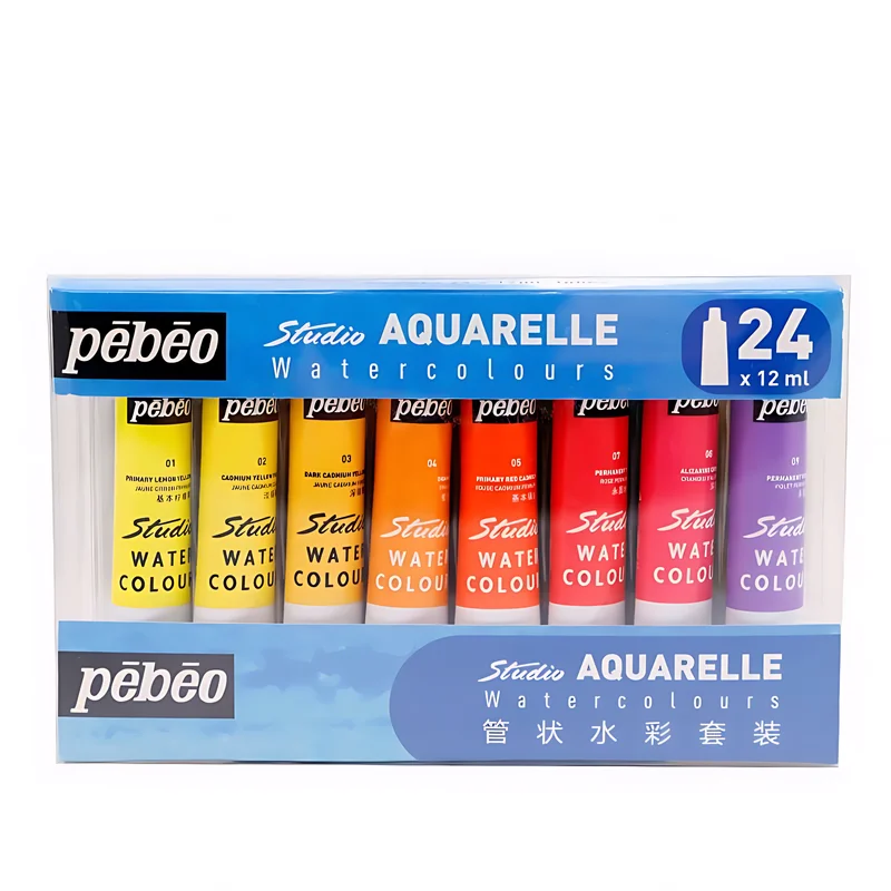 Pebeo Watercolor Paint 24 Colors 15ML Regular Color Special Color Watercolor Set Student Artist Sketching Painting Art Supplies