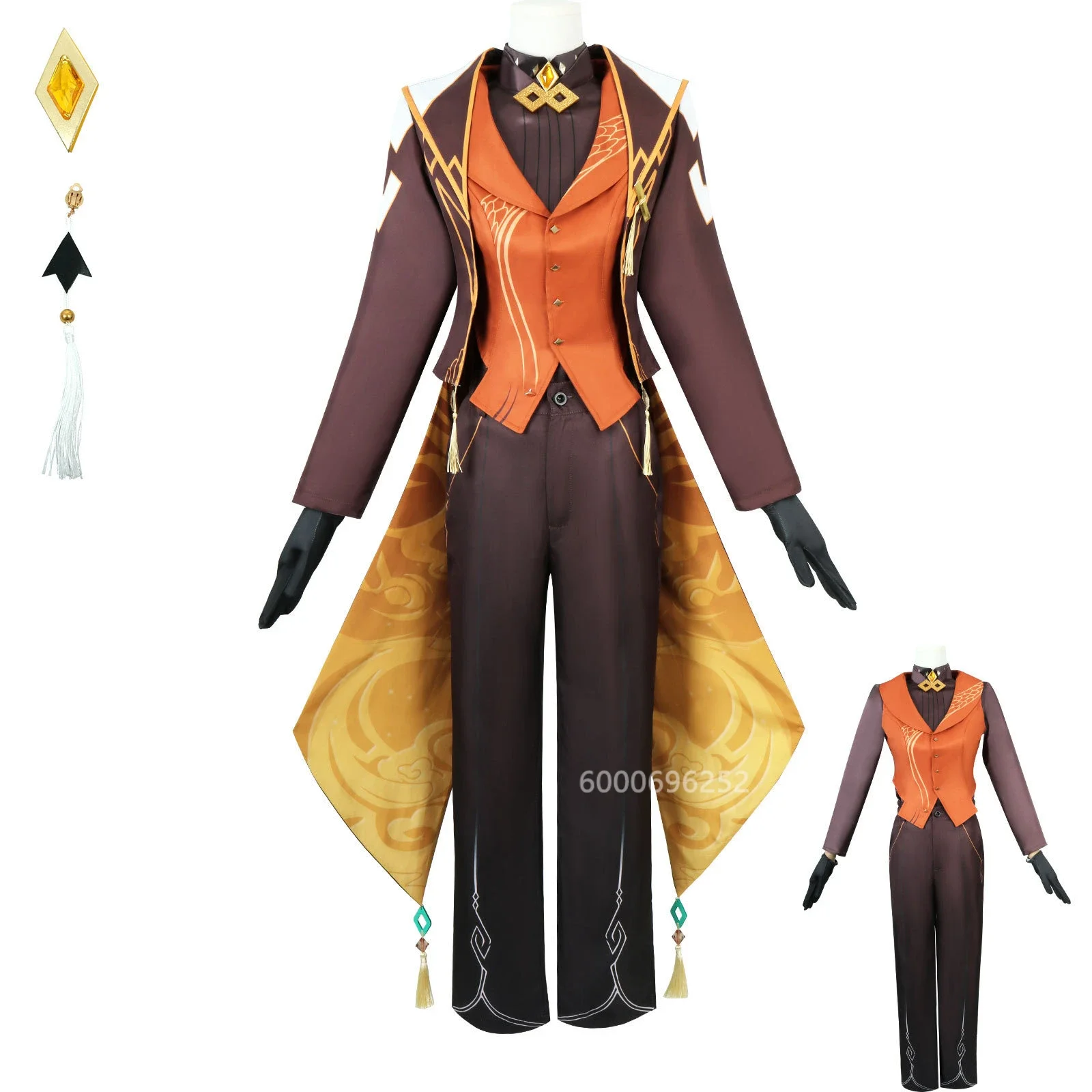 Genshin Impact Zhongli Cosplay Costume Symphony Concert Outfit Anime Comic Con Carnival Halloween Party Uniform New Arrival