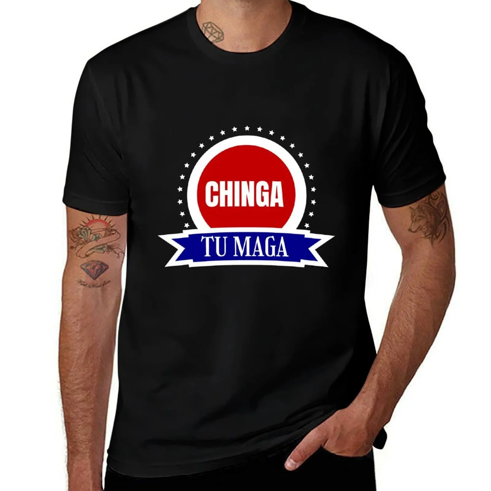 

Chinga Tu Maga T-Shirt All Match Basic Short Sleeve Top