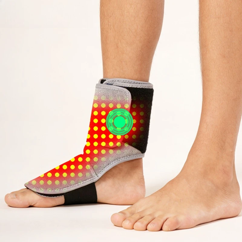 Ankle Massager Electric Heating 660nm Red Light Heating Wrap USB Port 3 Modes Foot Relax Joint Comfort