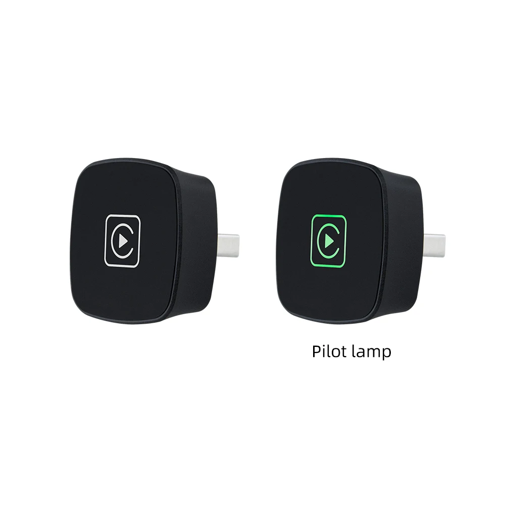 2025 NEW 2in1 Wireless Carplay Adapter Android Auto Smart Mini AI Box WIFI BT Auto Connect with Pilot Lamp car accessories