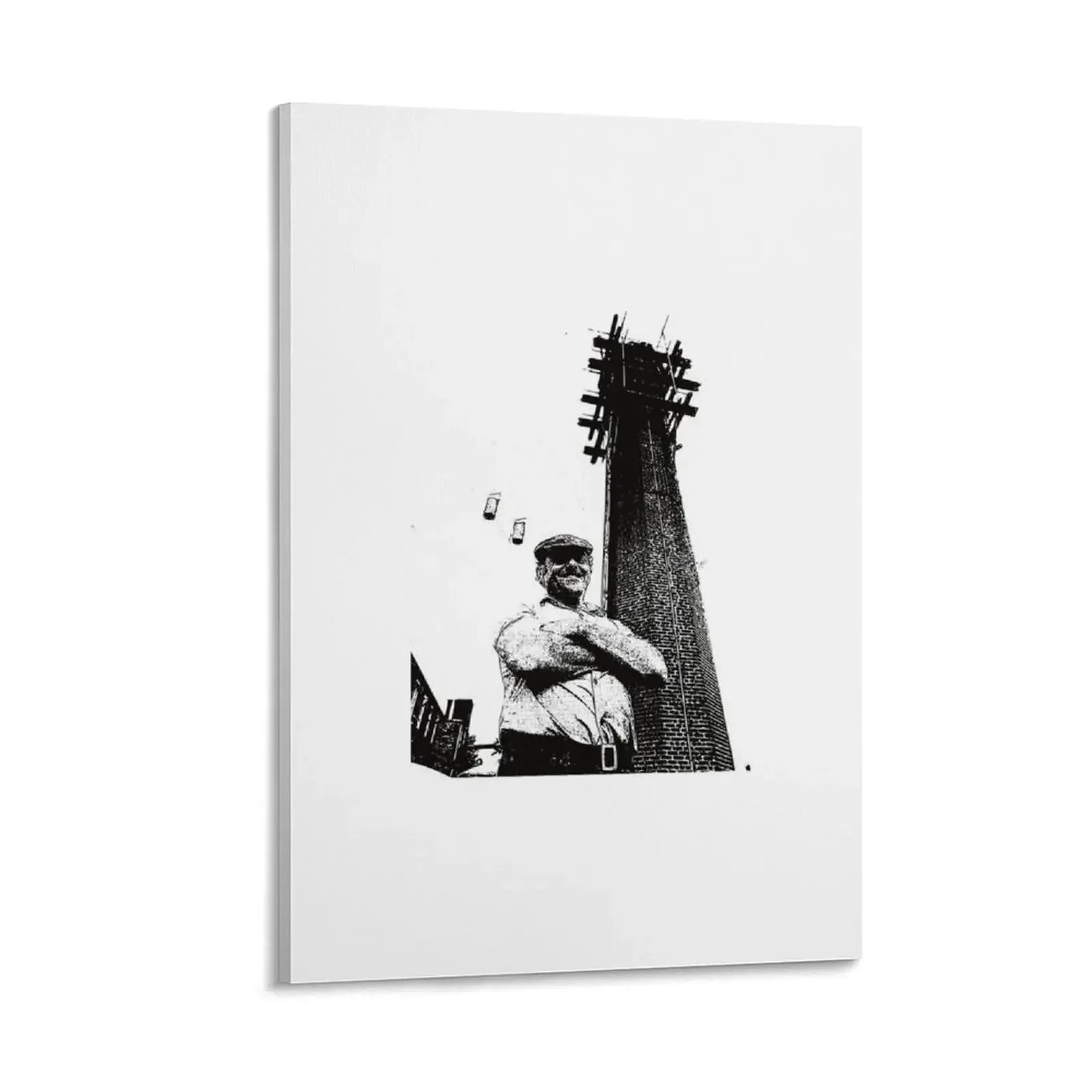 

Fred Dibnah with Chimney Canvas Painting Wall posters Paintings on the wall decorative picture for living room