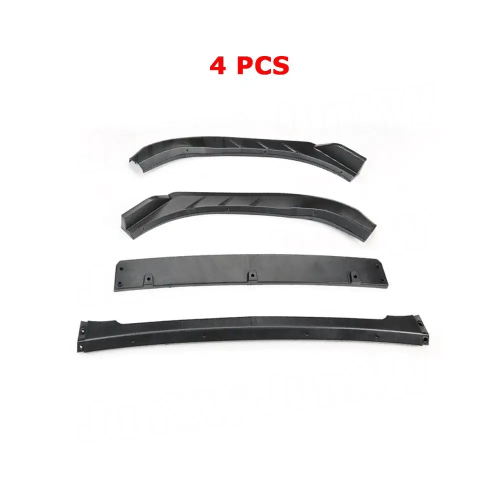 ABS Black Front Bumper Lip Spoiler For Volkswagen VW Polo Plus 2019 Head Chin Shovel Protector 3PCS/Set 4PCS/Set Car Styling