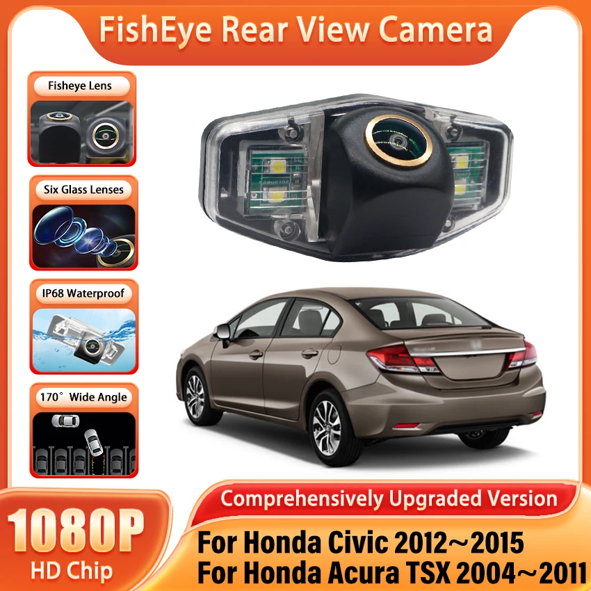 CCD 170° Golden Lens Vehicle HD 1080P Rear View Car Camera For Honda Civic 2012~2015 Acura TSX 2004~2011 Reversing Night Vision