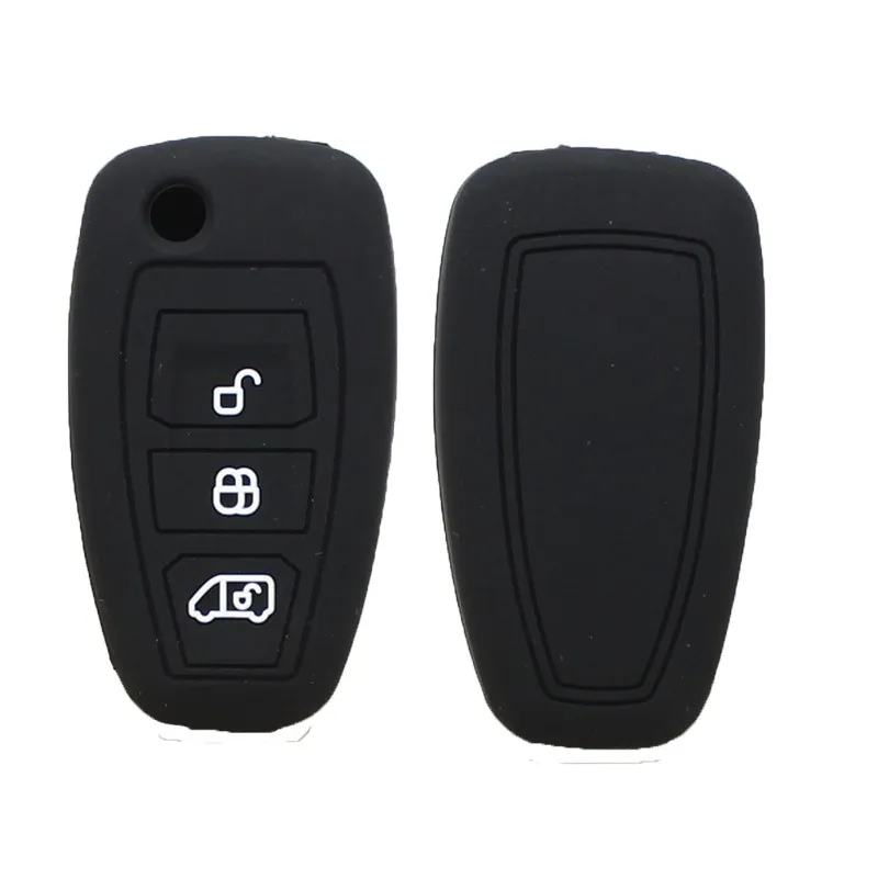 Xinyuexin Silicone Remote Key Cover for Ford Tourne Transit /Transit Custom 2015 2016 3 Button Protection Holder Car Accessories