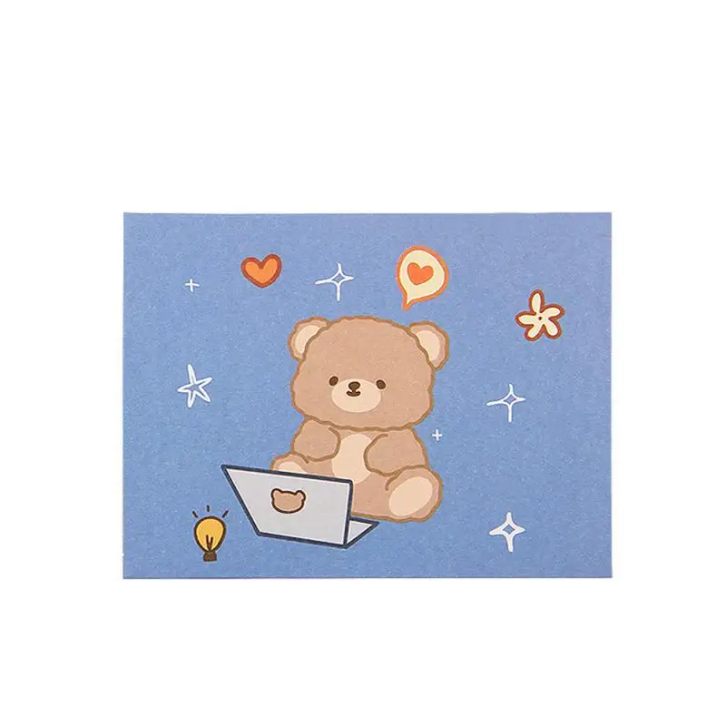 Cute Cartoon Postcard New Year Gift Decoration Letter Paper Greeting Card Birthday Card Blessing Thank Envelope