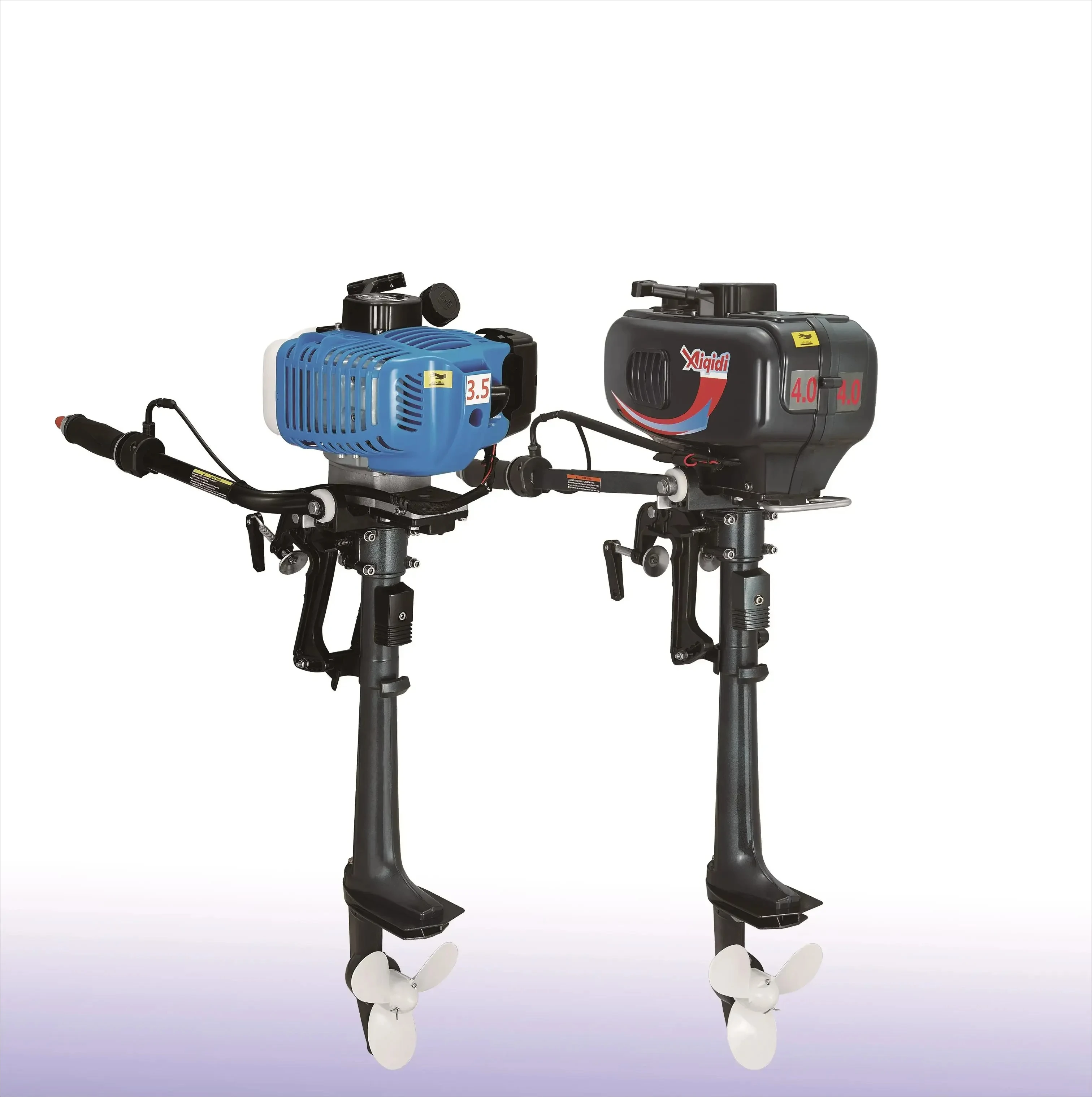 3.5HP 2Stroke Outboard Motor 1.45KW Air Cooled Manual Strat Boat Engine with Short Shaft  Tiller Control System for Marine Ships