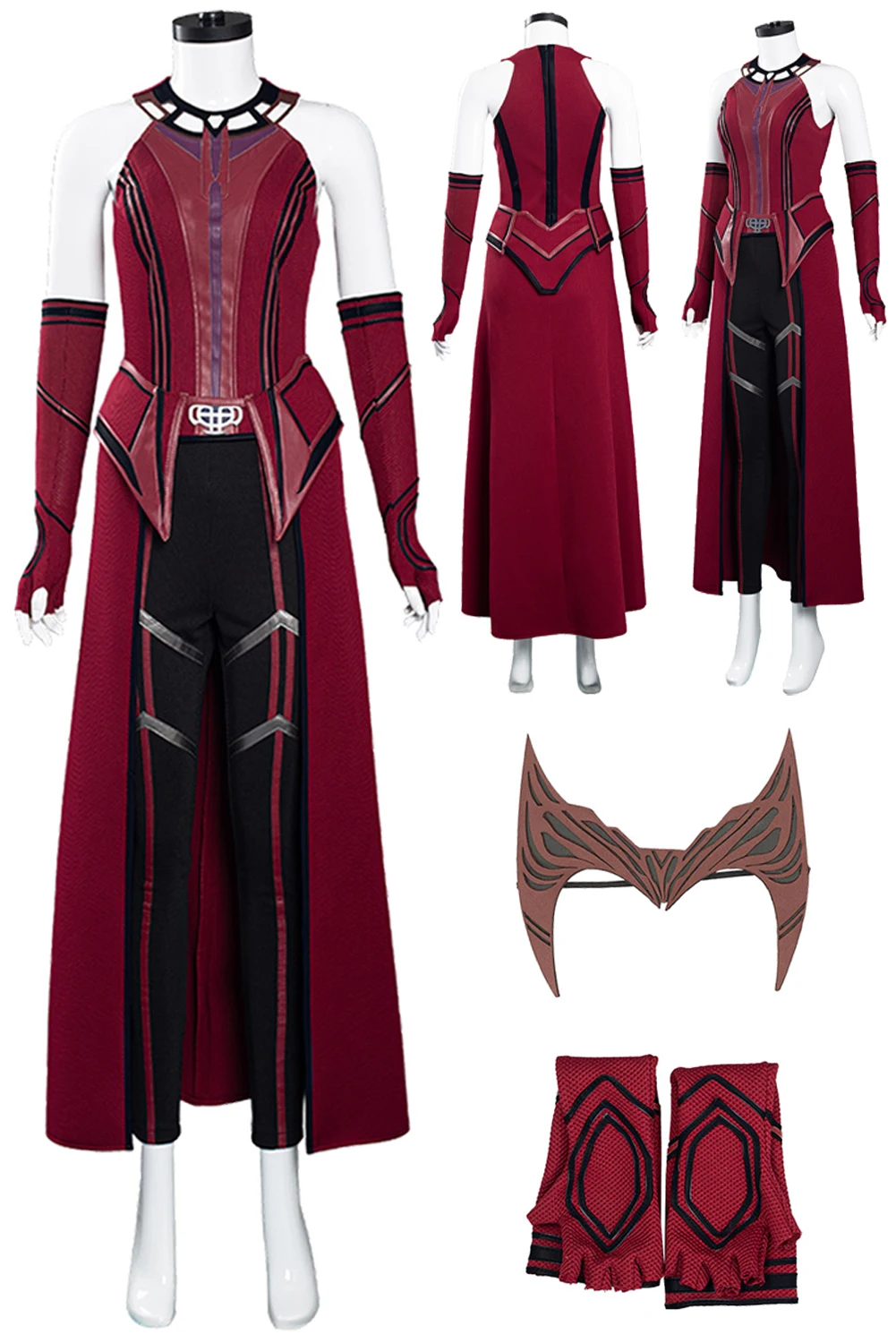 Scarlet Witch Cosplay Fantasy Battle Suits Movie Female Superhero Wanda Costume Outfits Halloween Carnival Women Adult Suit