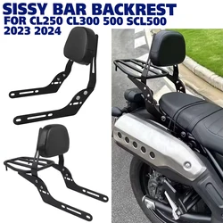 For Honda CL250 CL500 CL 250 300 2023 2024 CL 500 SCL500 CL300 Motorcycle Detachables Rear Backrest Sissy Bar Luggage Rack Pad