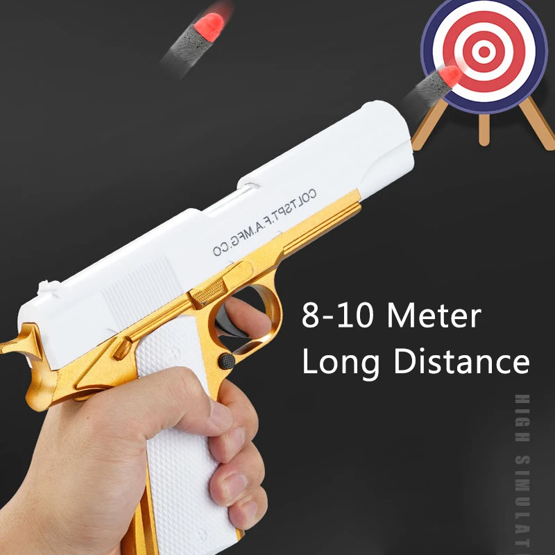 Shell Throw M1911 Air Toys Gun Ejection Handgun Soft Darts Bullets Airsoft Pistol For Boys Outdoor Sports Shooting Gift