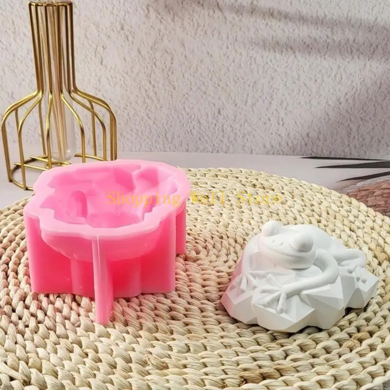 KX4B Lovely Animal Molds Plasters Molds Epoxy Resin Molds 3D Frogs Silicone Mould