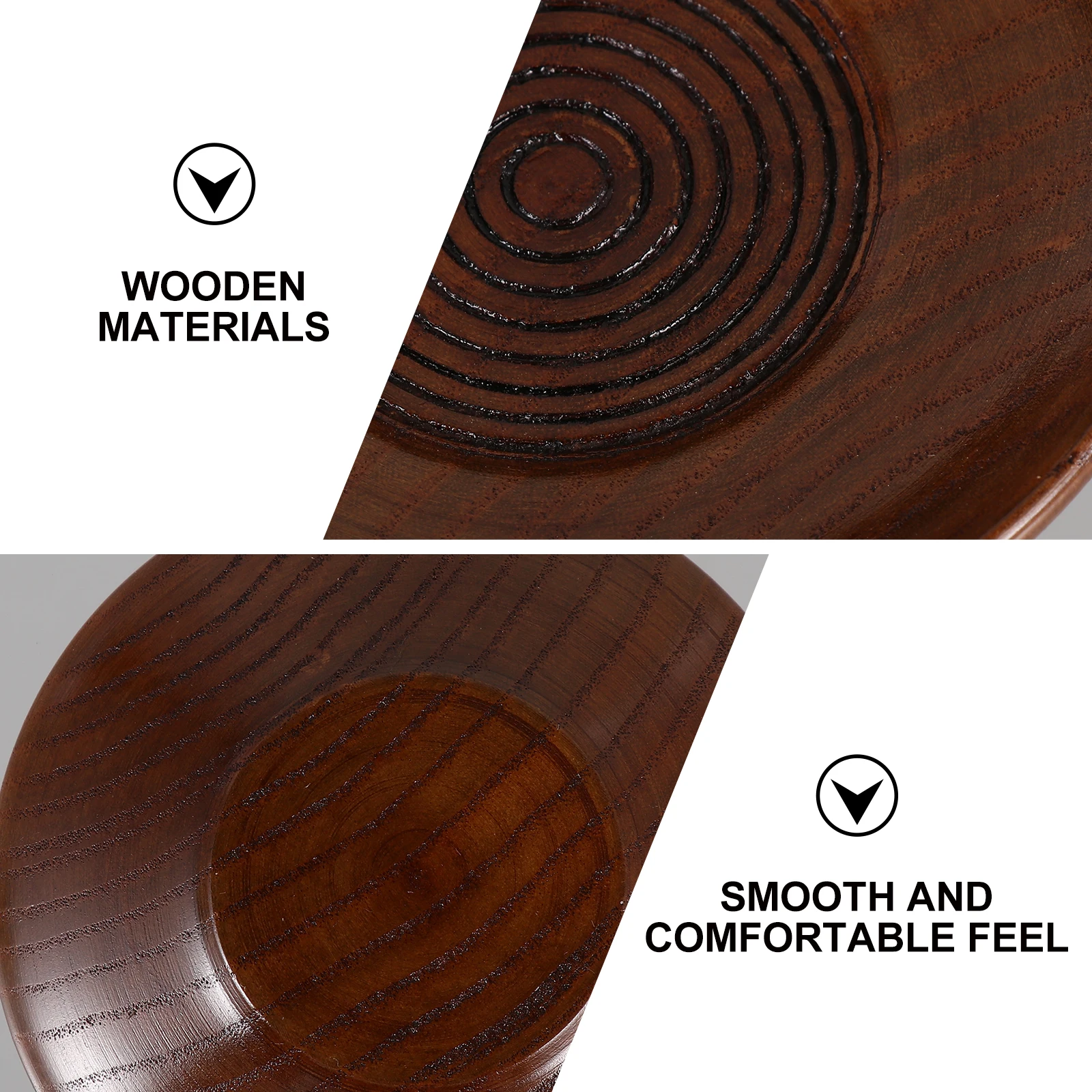 

1Pcs Round Coffee Cup Mat Wooden Snack Serving Plate for Candies Pastries Fruits Display Tableware Gift for Family