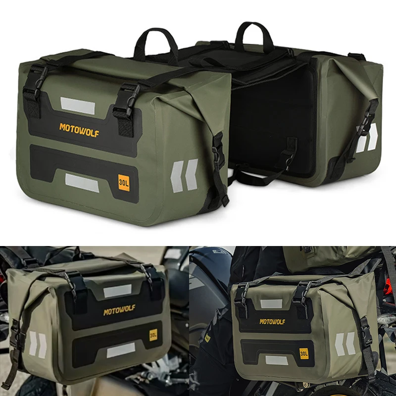 

Motorcycle Saddlebags 60L Saddle Bags Motorcycles Skiing Travel Hiking Camping Luggage Bag Universal Motorcycle Accessories