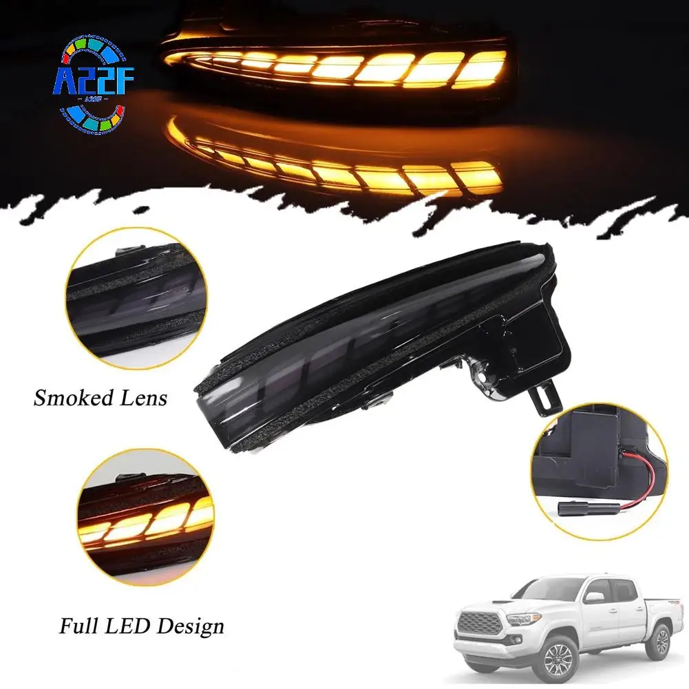 

A22F-LED Side Mirrors Sequential Dynamic Turn Signal Lights For Toyota Tacoma RAV4 XA50 Highlander XU70 Accessories