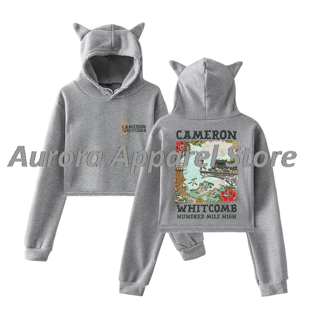 Cameron Whitcomb Hundred Mile High Tour Merch Jersey Mujer Orejas de Gato Sudadera con capucha Camiseta de manga larga