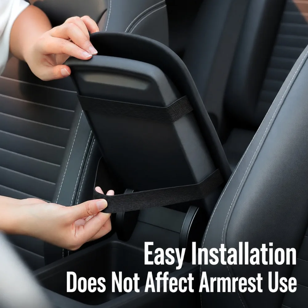 Universal Plush Car Armrest Pad Luxury Heightening Cushion Central Console Cover Soft Vehicle Interior Support Accessory 2