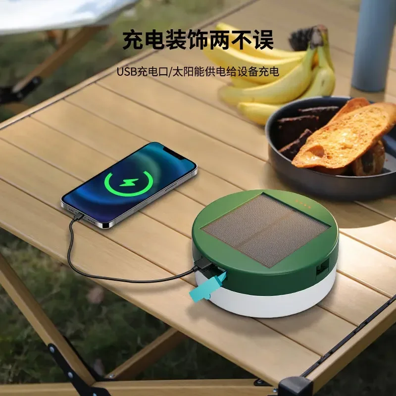 Фонарь для кемпинга с солнечной батареей