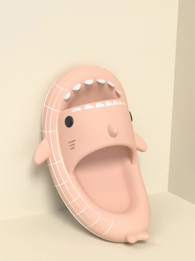 Man Women Shark Slippers 2023 4cm Thick Sole Summer Slipper Girl Cute Bath Home Indoor Antiskid Sandals Boy Beach Slipper