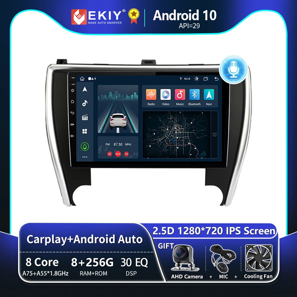 

EKIY T8 For Toyota Camry US Edition 2015 2016 2017 Multimedia Video Player Navigation GPS Android Auto Carplay 2 Din No DVD Unit