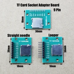 1pcs TF Card Socket Adapter Board 9P Card Board Self-Elastic 1.6mm SD Card Socket PCB Circuit  Board WP-139 140 141