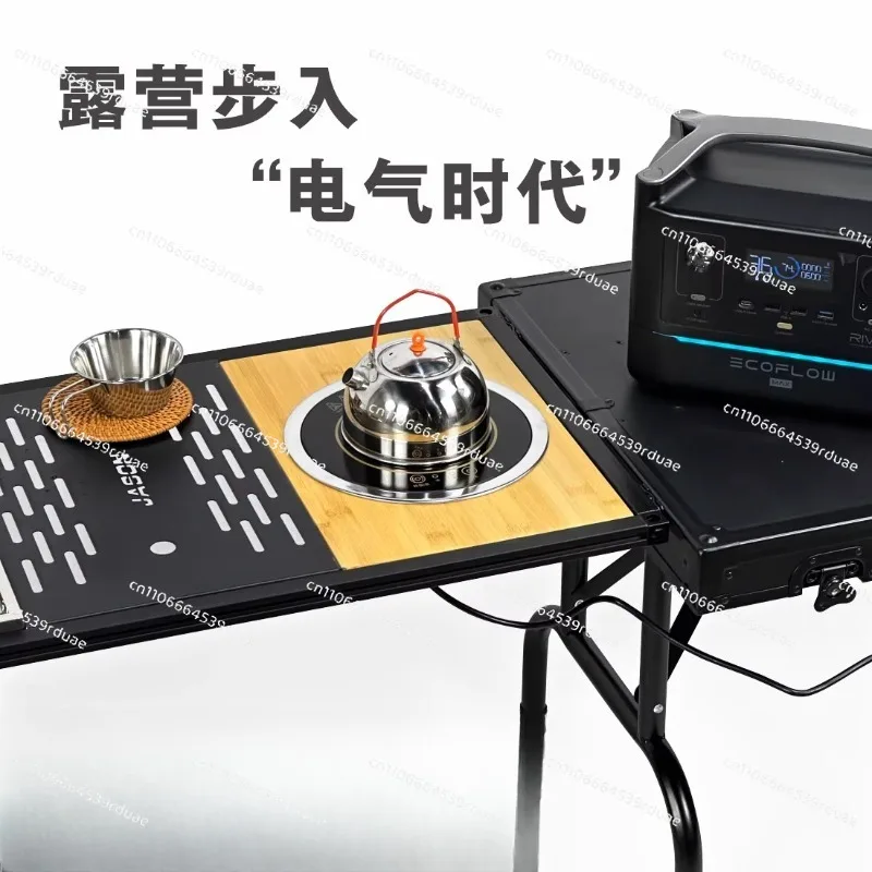 Outdoor I camping table stainless steel one-unit induction cooker module blackening kitchen electric ceramic stove