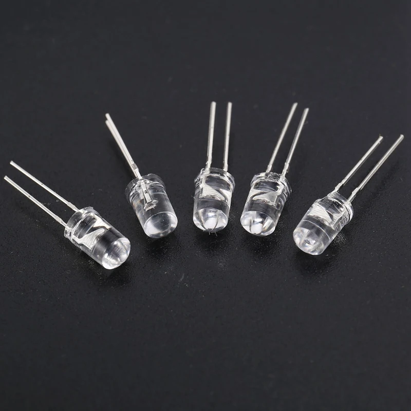 100Pcs/Lot 5Mm Round Purple Uv Led Diode Super Bright Water Clear Led Light Lamp Purple Color