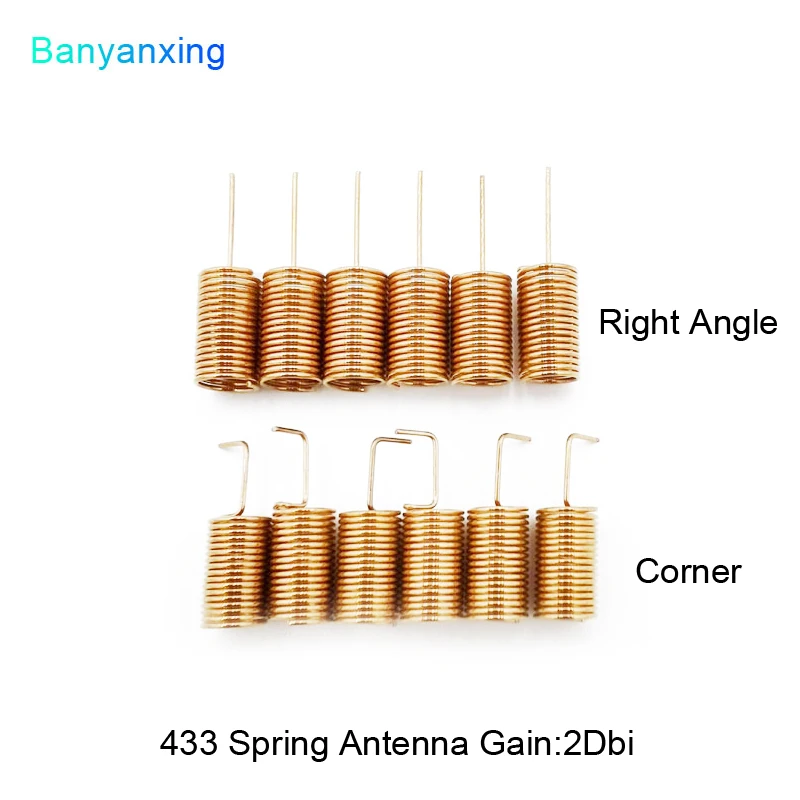 

433Mhz Copper Spring Antenna 2Dbi Helical Coil 433 Built-in Module PCB Soldering