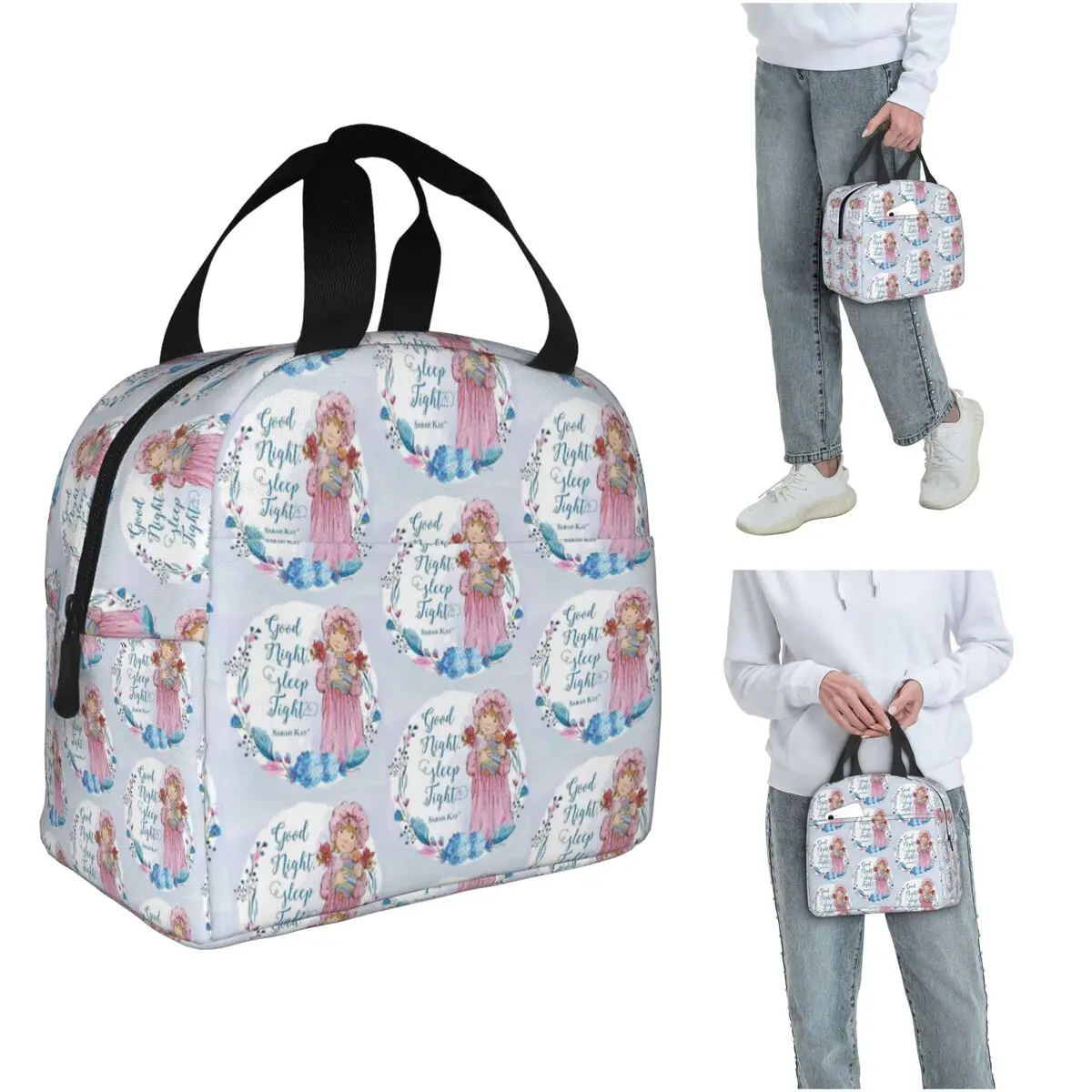 

Изолированная сумка для обеда Sarah Kay для детей, школьный холодильник, термосумка для еды, портативный контейнер для ланч-боксов