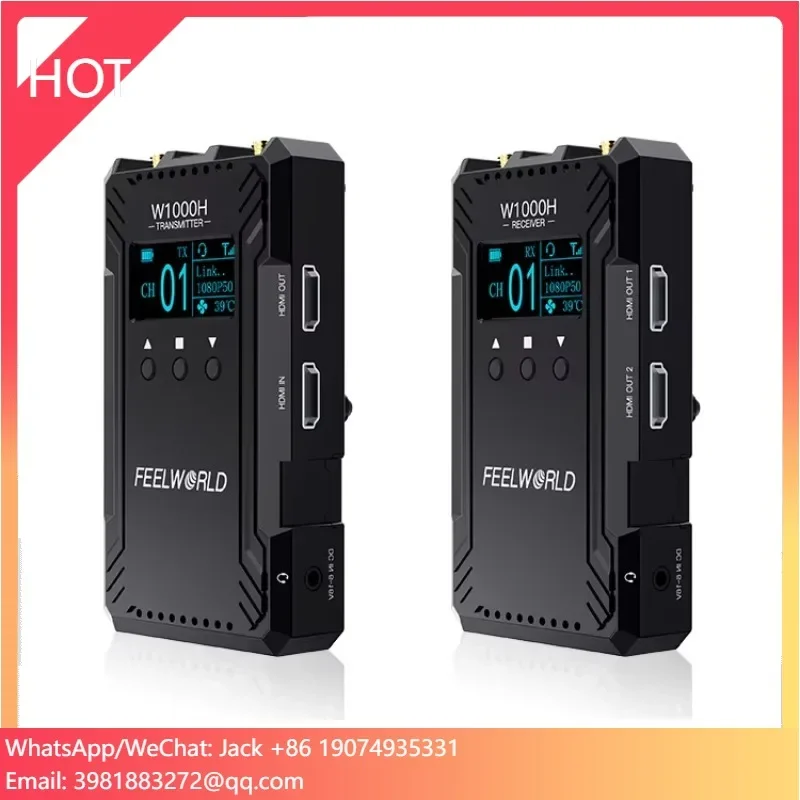FEELWORLD W1000H نظام اتصال داخلي مزدوج مزدوج كامل للبث المباشر لنقل الفيديو اللاسلكي