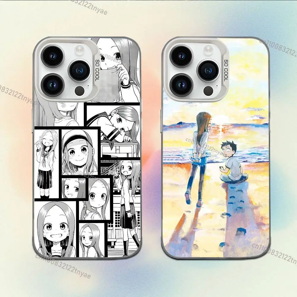 

Karakai Jozu no Takagi San Phone Case For iPhone 17,16,15,14,13,12,11,Mini,Pro,E,MAX White Candy Matte Shockproof Cover