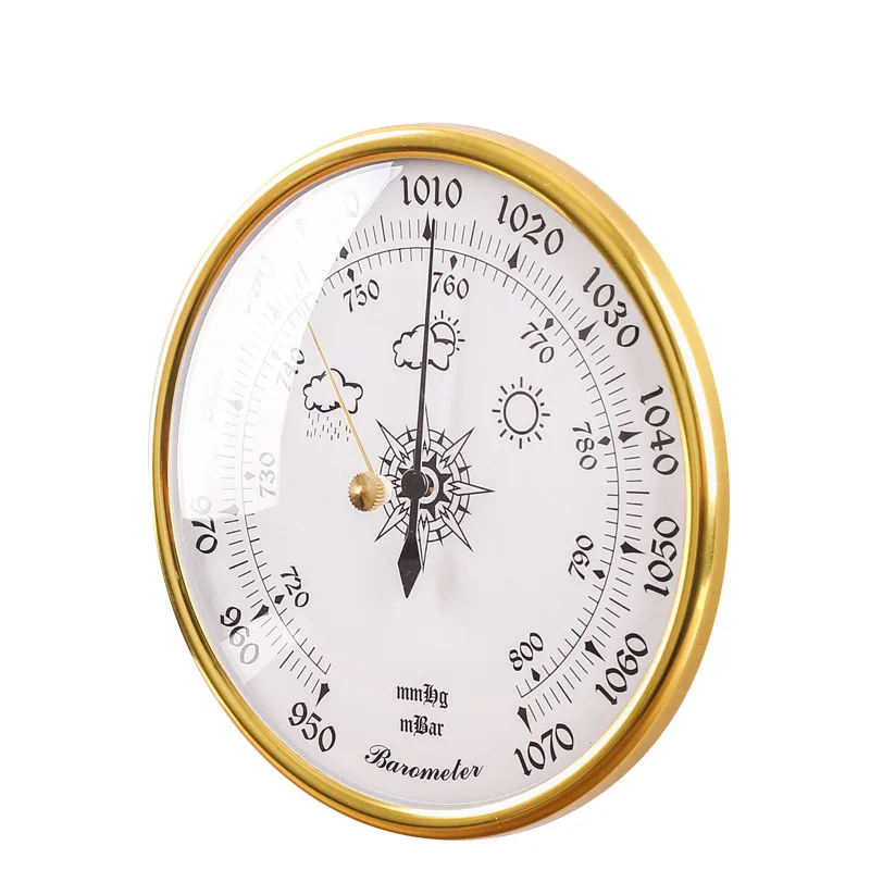 128mm Air Pressure Metal Portable Weather Station Accuracy Multifunction Analog Gauge Wall Hanging Atmospheric Home Barometer