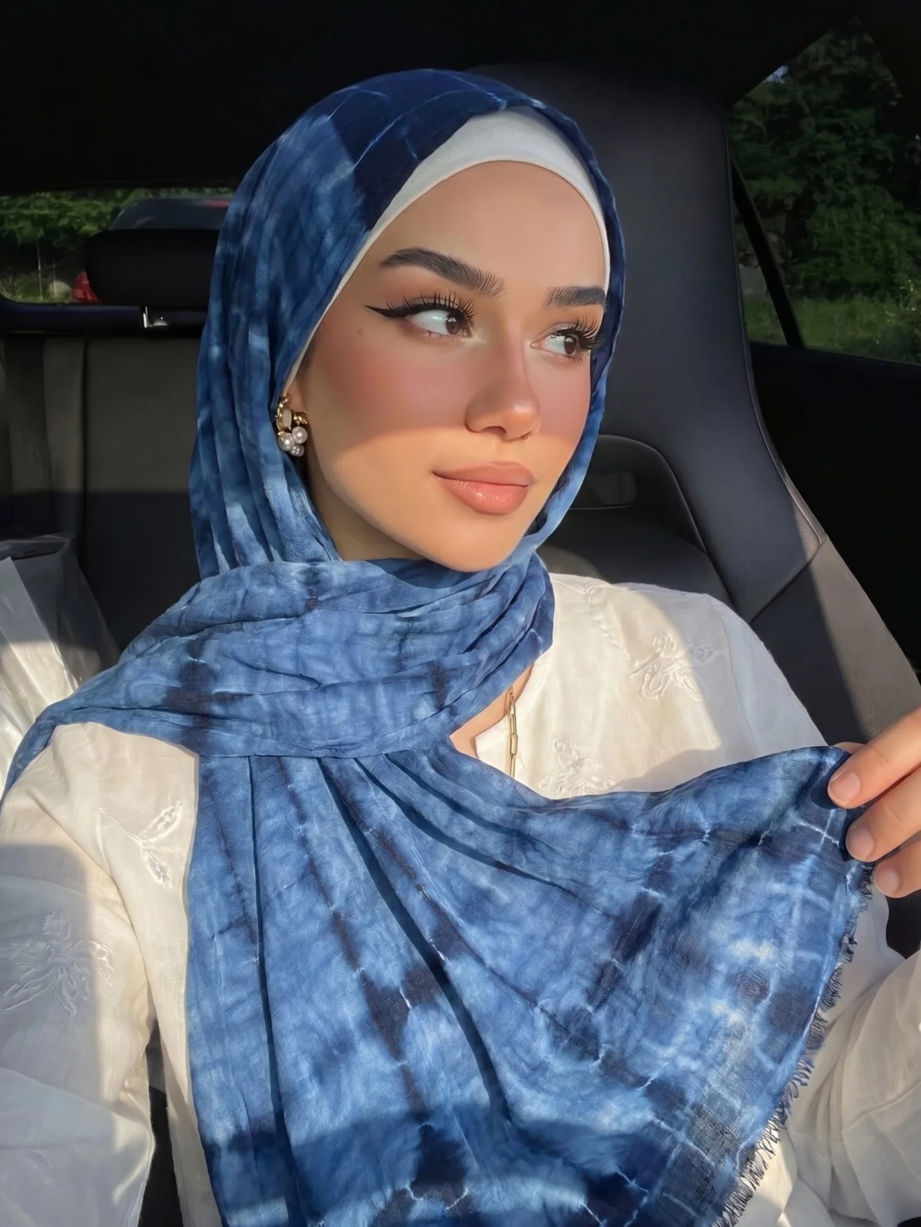 Women's Watercolor Hijab Scarf Bandana Headband 2026 Vintage Luxury Beach 190cm Long Handkerchief Bohemia Muslim Accessories New