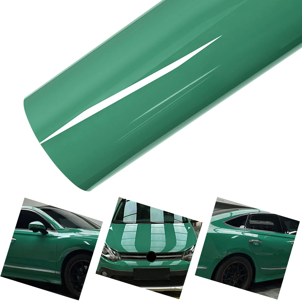 

Car Vinyl Film PET Crystal Vintage Green Auto Vinyl Wrapping Film Self Adhesive Motorcycle Car Body Decoration Decal Sticker
