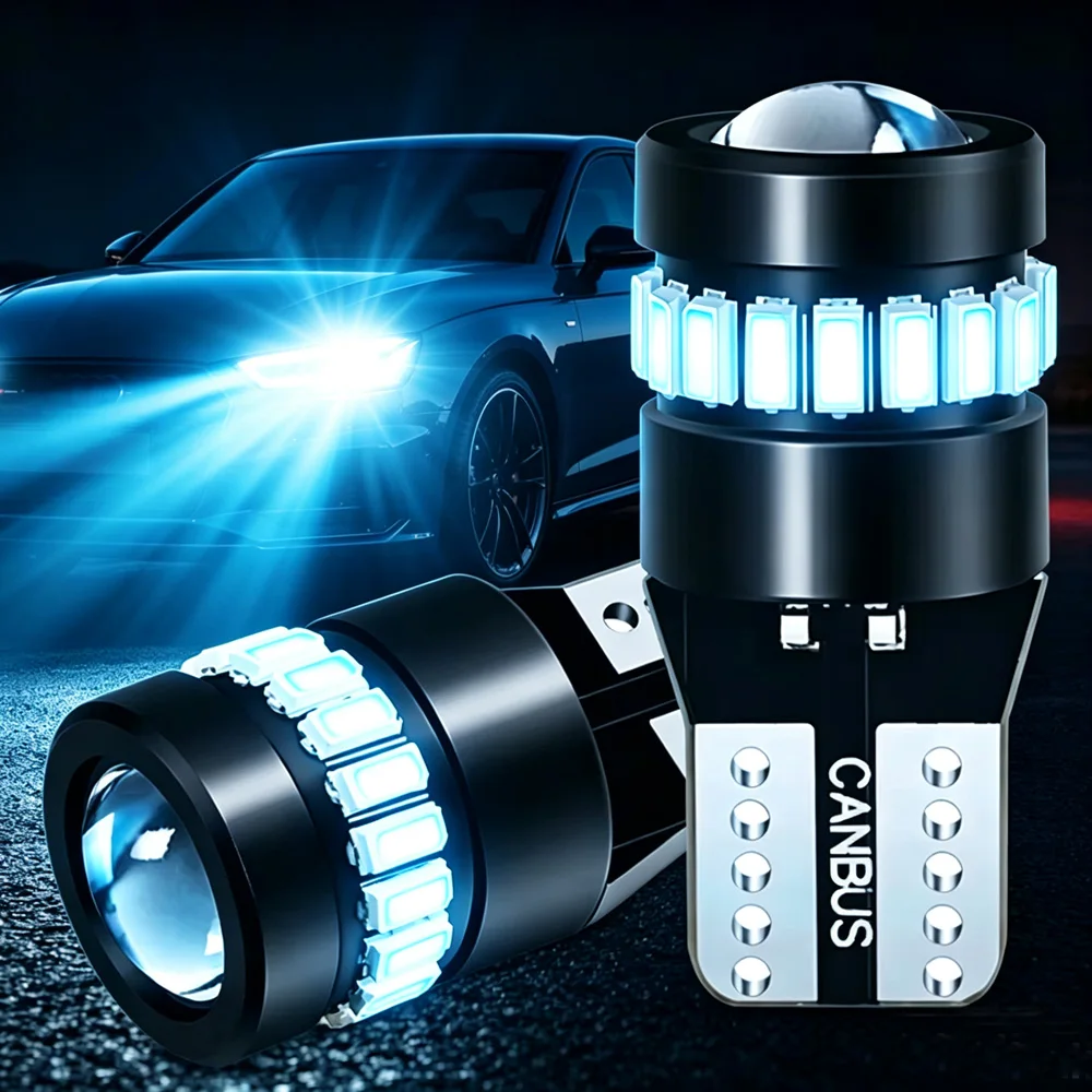 2Pcs T10 W5W LED Bulb CANBUS Error Free Lens 18SMD 12V Car Parking Light White Blue Ice Blue Auto Interior Dome Map License Plat