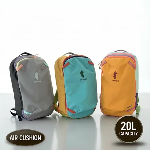 20L Durable Double Shoulder Backpack Vibrant Dopamine Camel Color Design Unisex Student School Bag Versatile Daily Commute Trave
