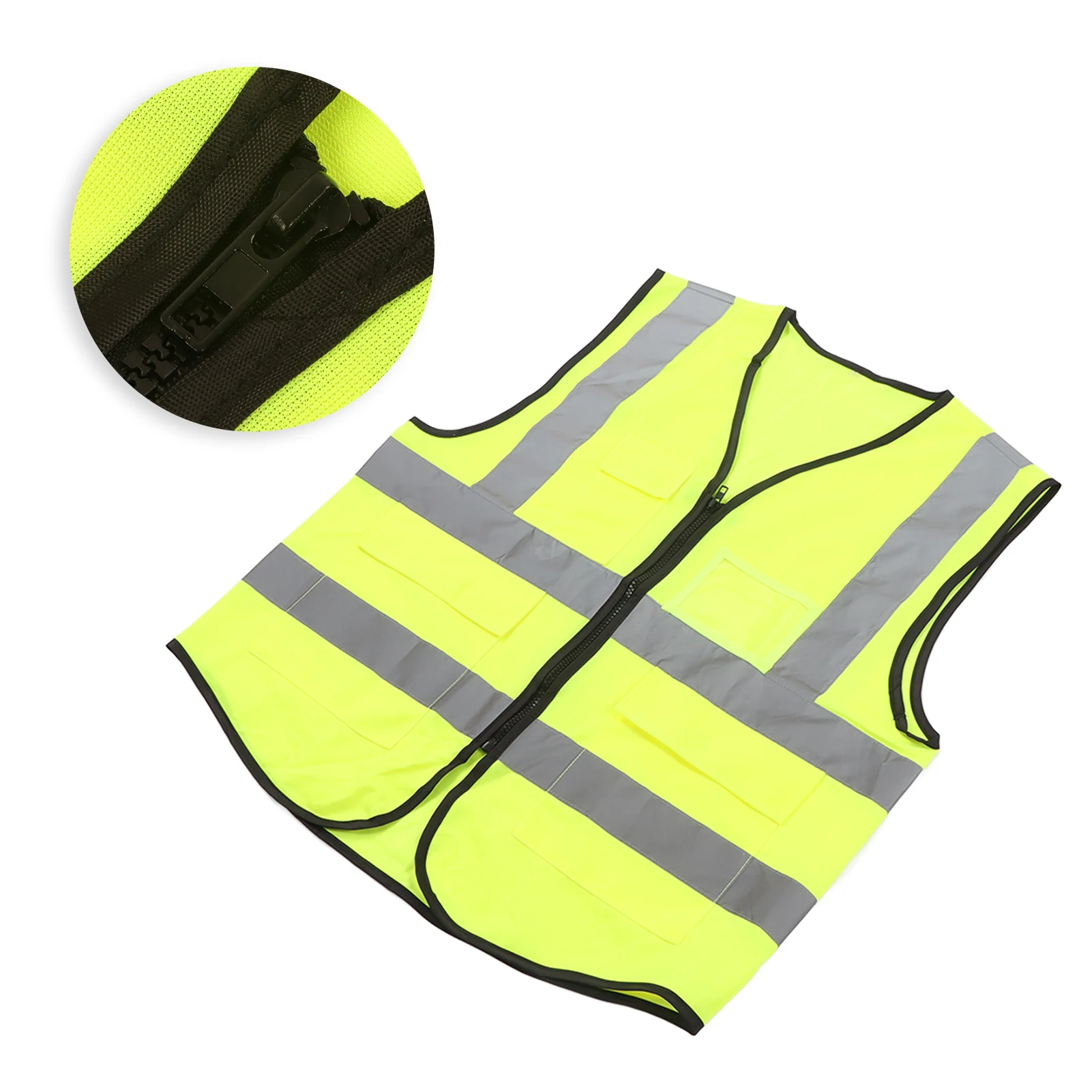 zk30 Reflective Safety Vest High Visibility Polyester Workwear with Pocket for Worker Engineer 2XL