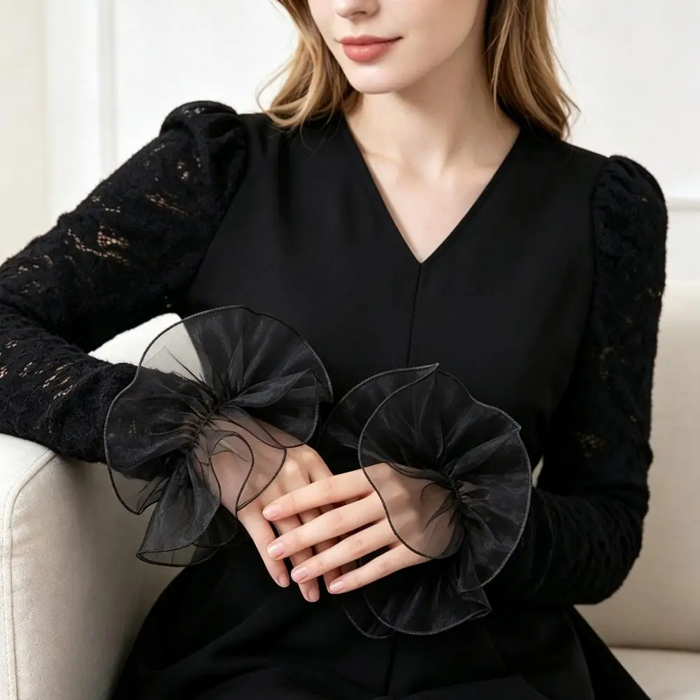 women-detachable-ruffled-cuffs-elegant-sleeve-extenders-decorative-wrist-accessories-for-sweaters-suits-and-dresses