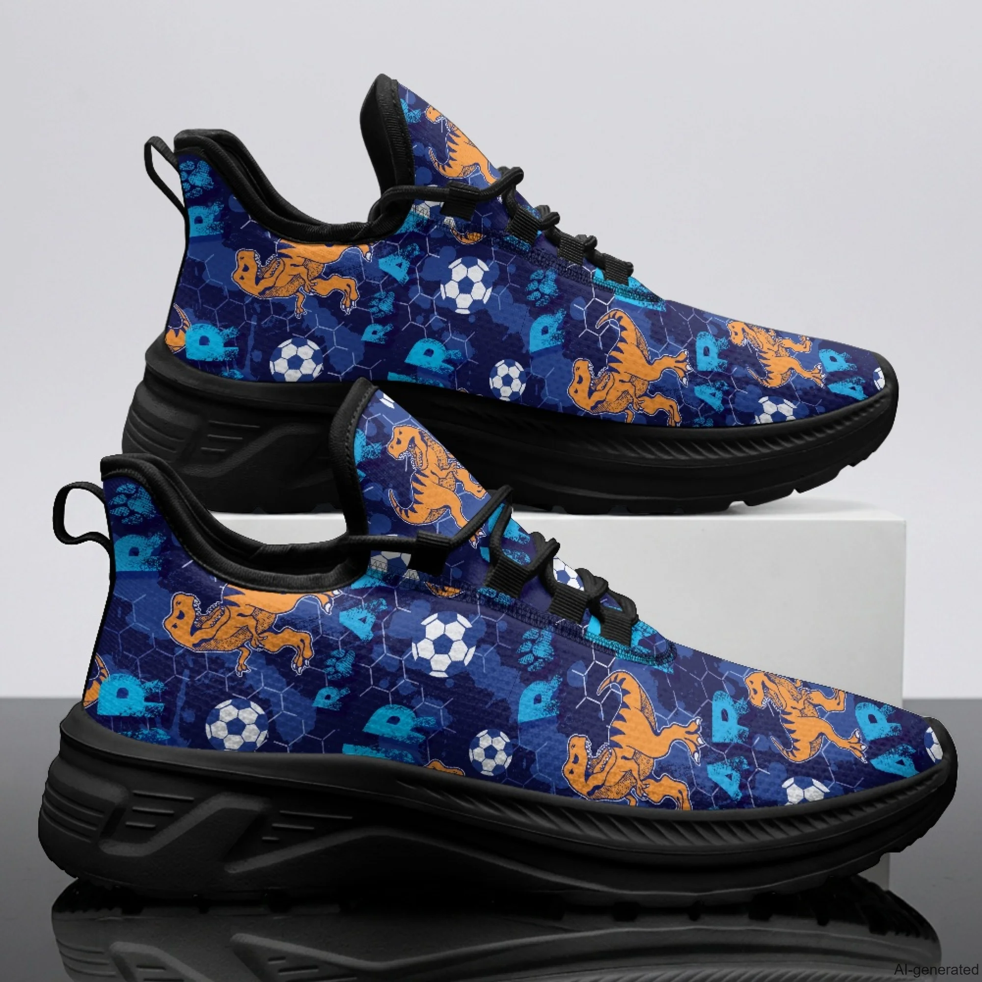 XIXIRIMIDO Womens Walking Shoes Dinosaur Soccer Football Sneakers Mens Gym Sports Casual Fashion Shoes Trainers Shoes 35-48