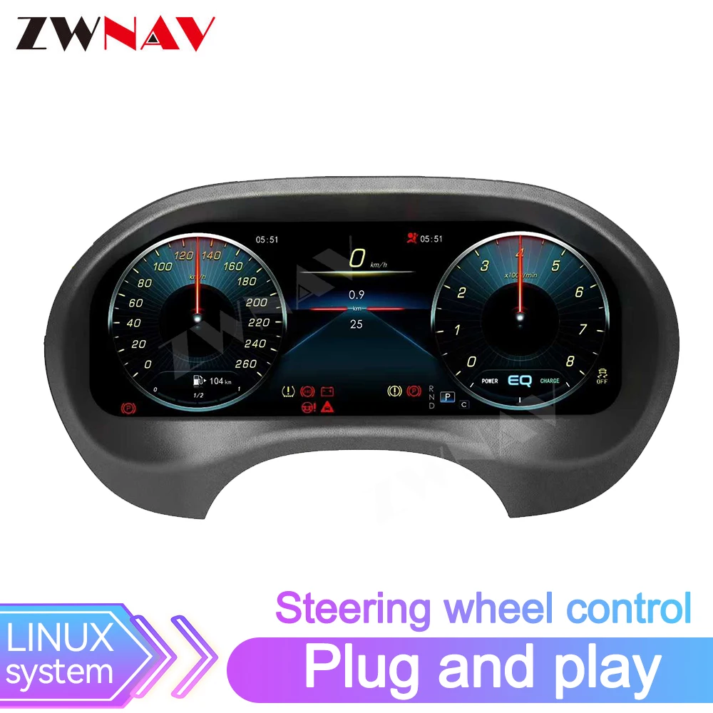 

Digital Instrument Cluster For Mercedes-Benz Vito 2016-2023 LCD Dashboard Cluster Virtual Driving display Cockpit Speedometer