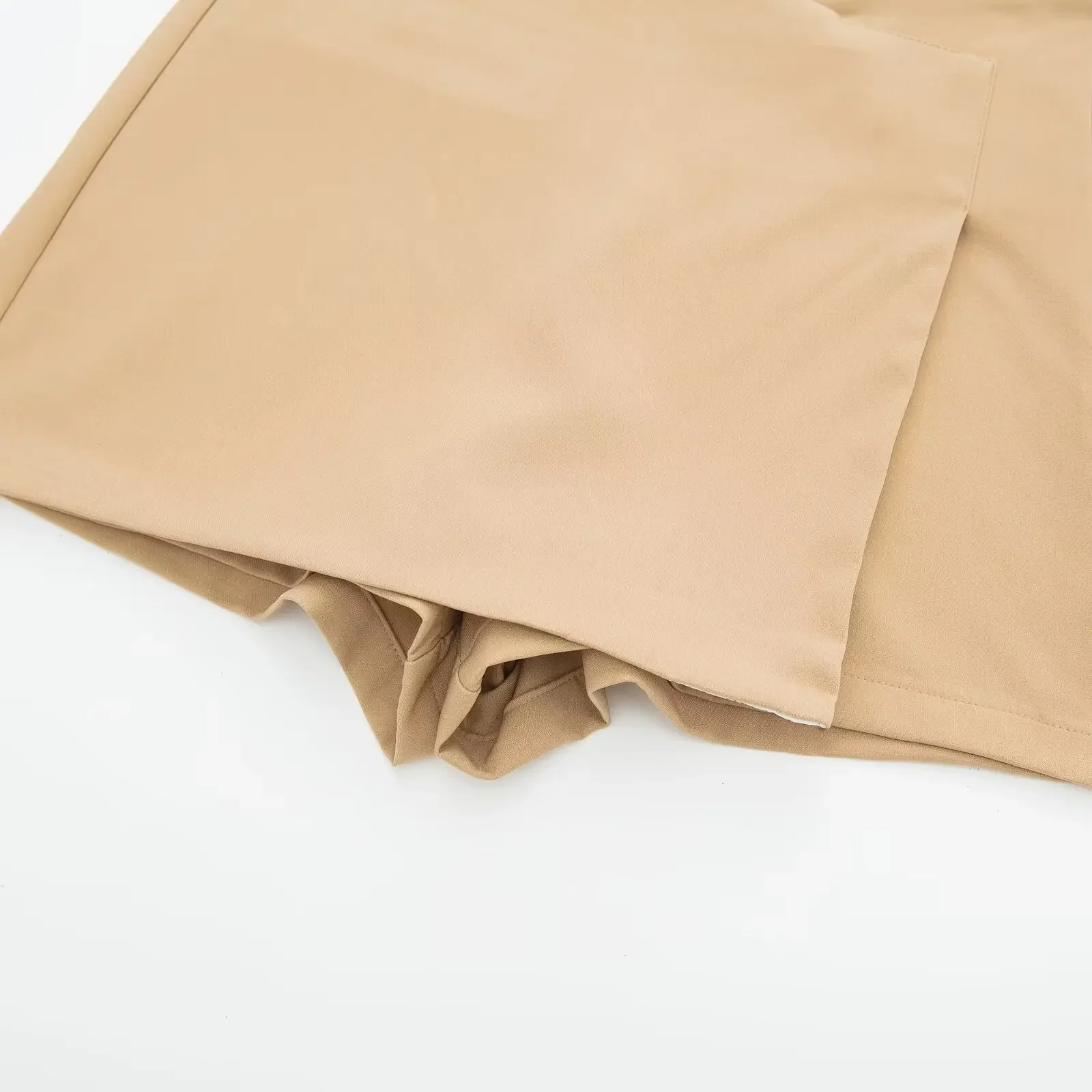 HH Damen Y2k Vintage Einfarbige Shorts mit seitlichem Reißverschluss, schmal geschnitten, hohe Taille, sexy Minirock für Damen, Sommerparty-Shorts, Röcke, Streetwear – Detail 5