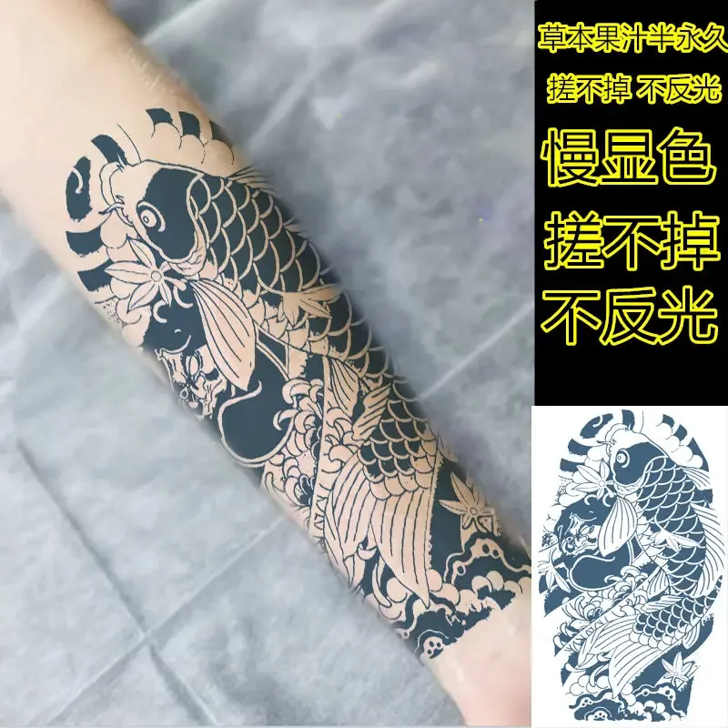 Herbal Crane Bird Tatoo Sticker Lasting Fake Tattoo for Woman Man Arm Sexy Temporary Tattoo Art Faux Tattoos Waterproof Tatuajes