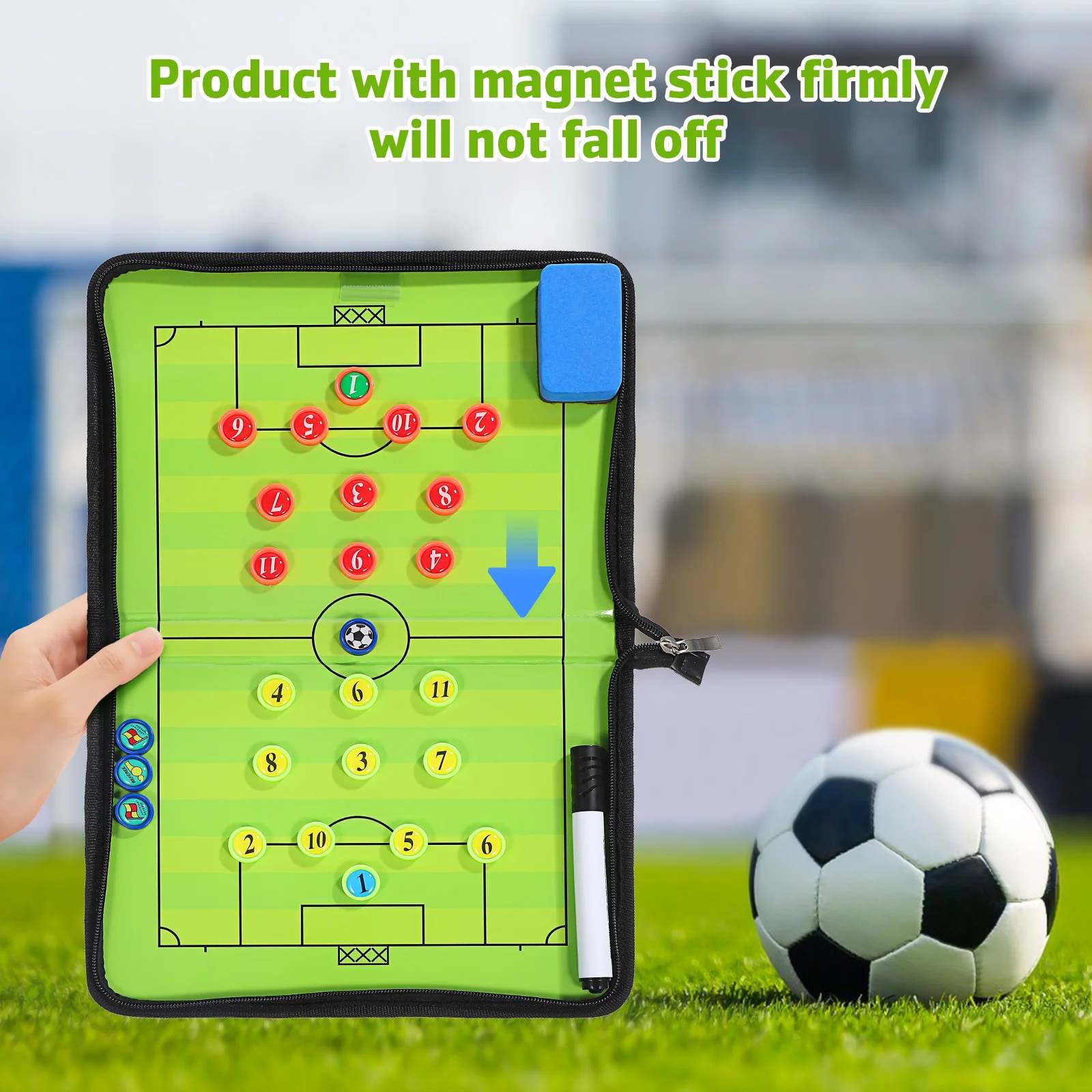 Football Board Soccer Equipment Coaching Sports Match Marker Training Pu Supplies Dry Erase