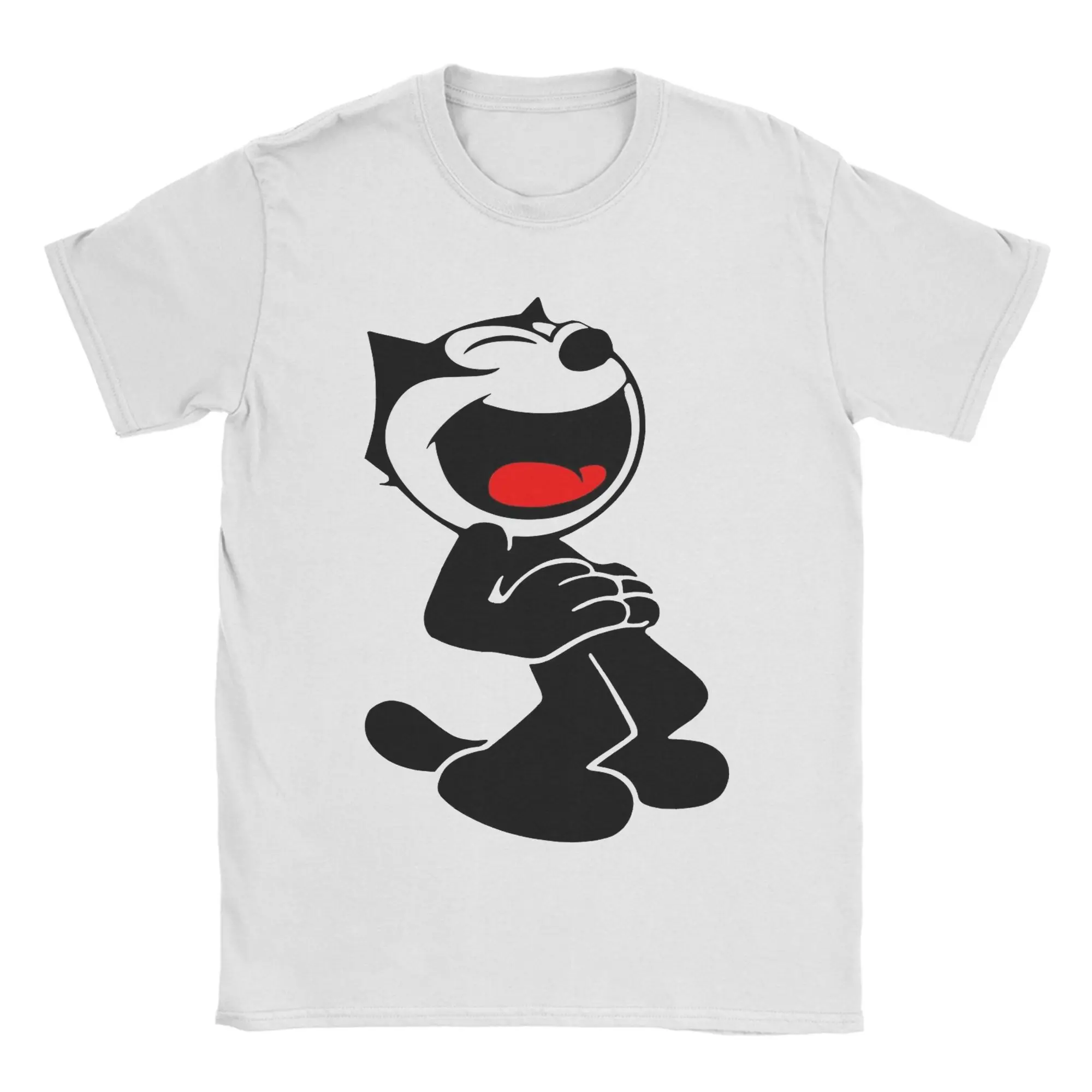 F-Felix The Cat Laughing  Merch Unisex T Shirt Cotton Tee Graphic  Tops T-shirt