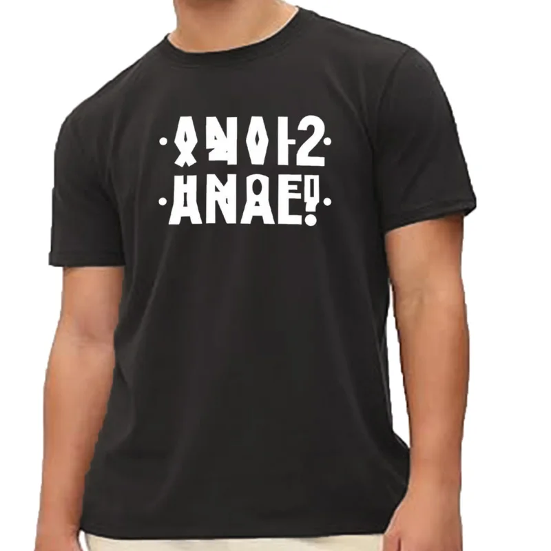 Message GNE anal? T-shirt humoristique avec lettres russes, anal, pliable, anal