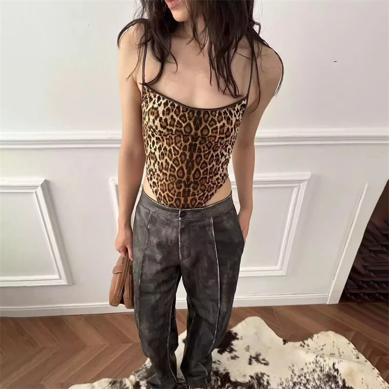 New Summer Women's Sexy Backless Lace-Trimmed Bodysuit, High-Quality Fashionable Hot Girl Nightclub Versatile Velvet Camisole